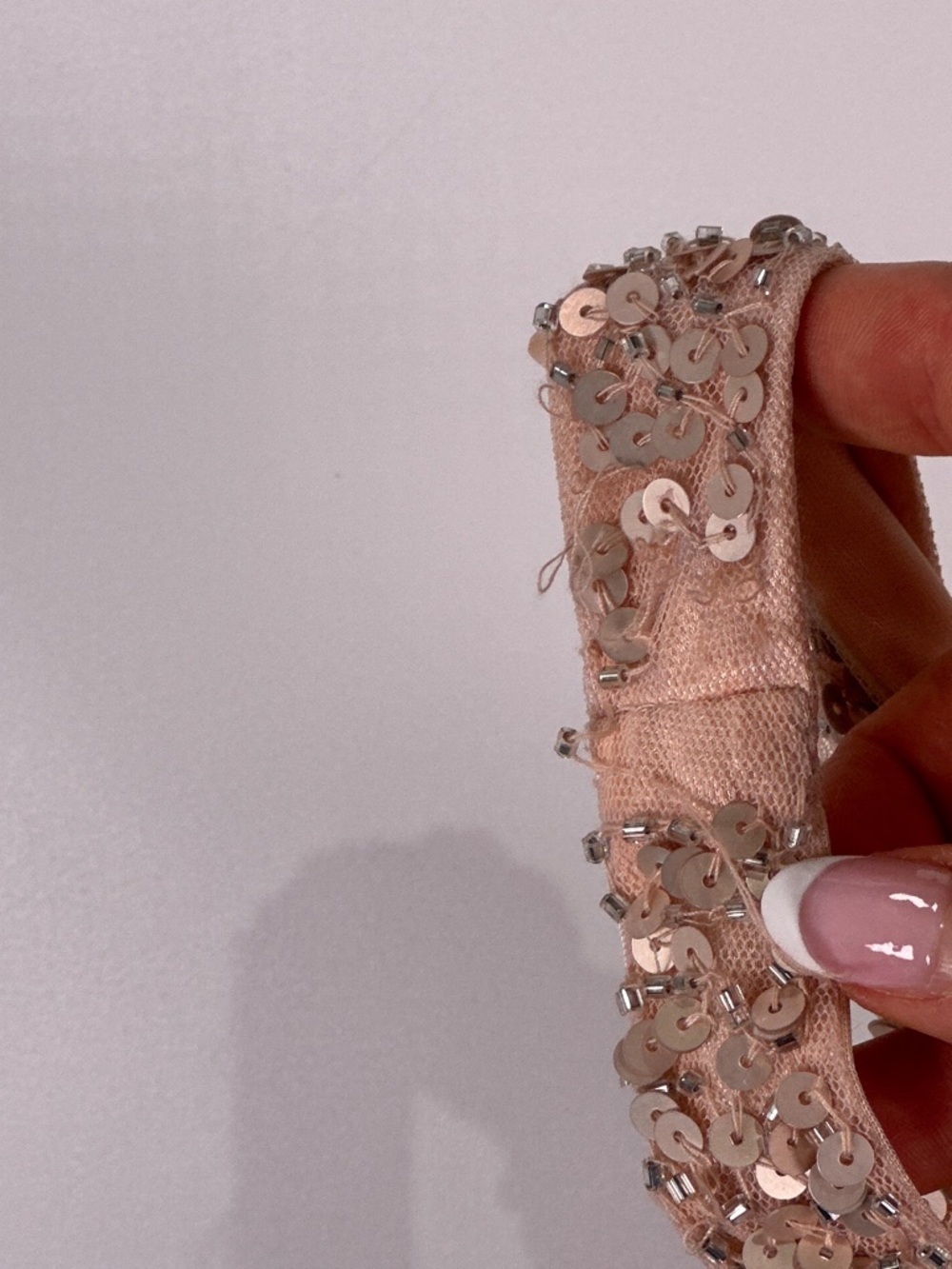 Mac Duggal Rose Gold Sequin Slit Gown 0 AS IS DEAL - Picture 10 of 15